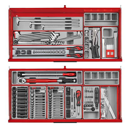Teng Tools 663 Piece PRO35 37 Inch Wide Red Roller Cabinet Tool Kit - TKW37R663T