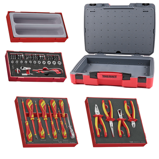 Teng Tools 91 Piece Insulated Screwdrivers & Pliers with Impact Bit Foam Kit - TC-6T-16