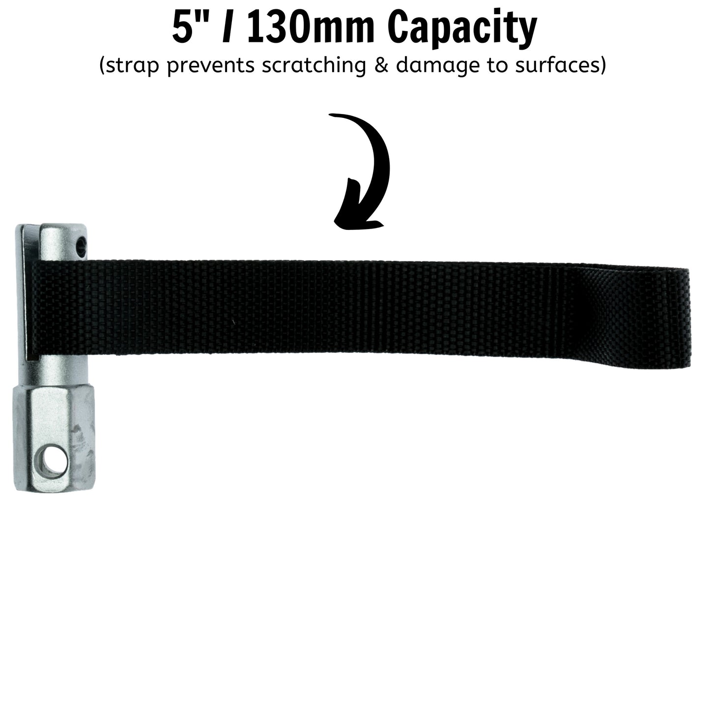 Teng Tools 9110 - Herramienta de extracción de filtro de aceite estilo llave con correa de nailon de 1/2 pulgada