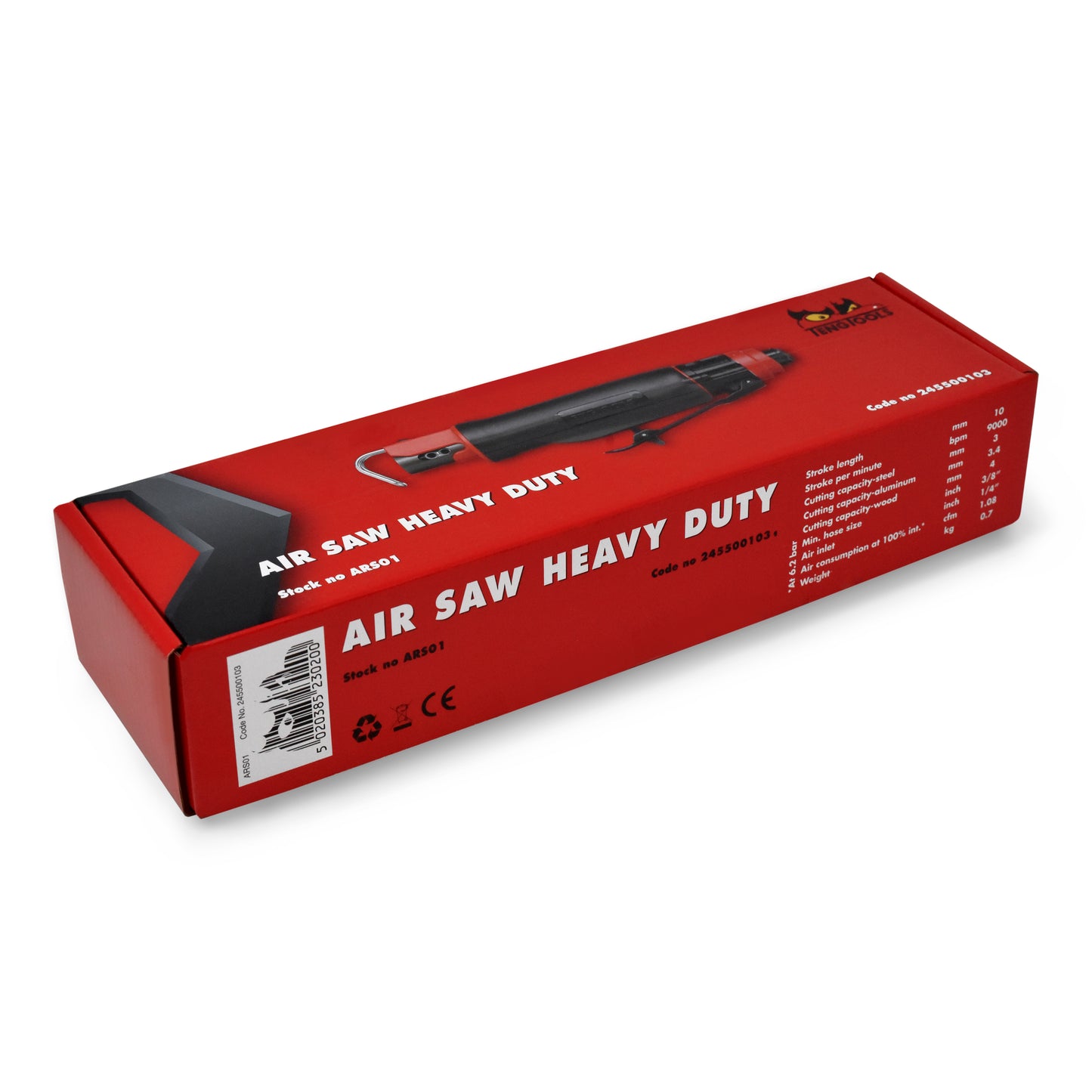 Teng Tools Scie pneumatique à trou de serrure petite et droite (pour acier, aluminium, cuivre, plastique, bois) - ARS01