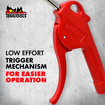 Pistola de aire estilo empuñadura de pistola Teng Tools con boquilla de 4 pulgadas de largo y entrada de aire de 1/4 de pulgada - ARB01