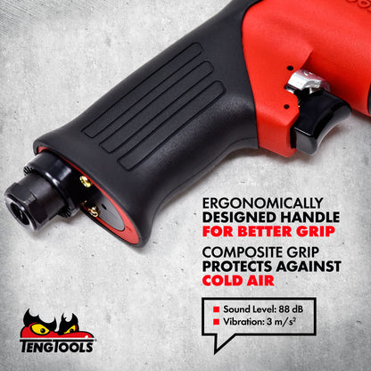 Teng Tools Estilo pistola Portabrocas de 10 mm 1800 RPM Taladro neumático reversible para mano izquierda y derecha - ARD10