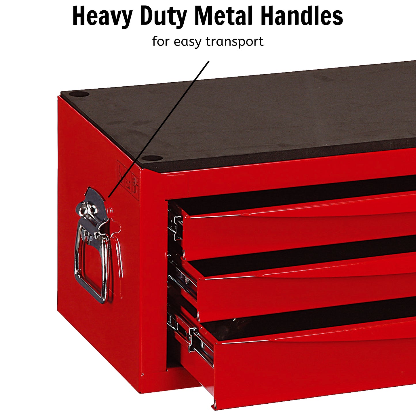 Teng Tools Boîte à outils centrale SV rouge verrouillable en acier portable professionnelle à 3 tiroirs - TC803USV