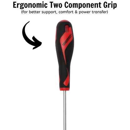 Teng Tools Tournevis à tête fendue de type plat de 5,5 mm / 7/32 pouces x 200 mm / 7,9 pouces de long - MD923N1 