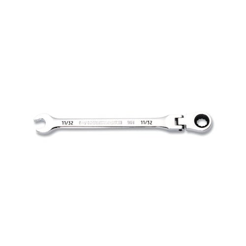 Gearwrench 90-Tooth 12 Point Flex Head Ratcheting Combination Wrench, Sae, 11/32 In - 1 per EA - 86742