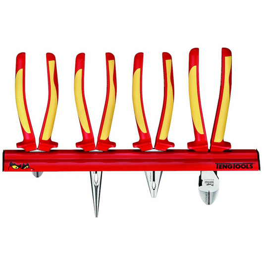 Teng Tools WRMBV04 - Estante de pared para alicates de punta larga, liniero y corte lateral mixto aislado, 4 piezas, 1000 voltios