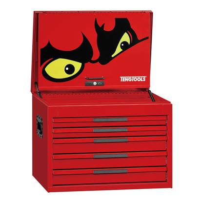 Teng Tools 26 Inch Wide 5 Drawer PRO35 Heavy Duty Deep Red Top Box - TST26R5F