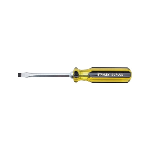 Stanley 100 Plus® Square Blade Standard Tip Screwdriver, 1/4 Inches Tip, 8-3/16 Inches Overall L - 1 per EA - 66174A