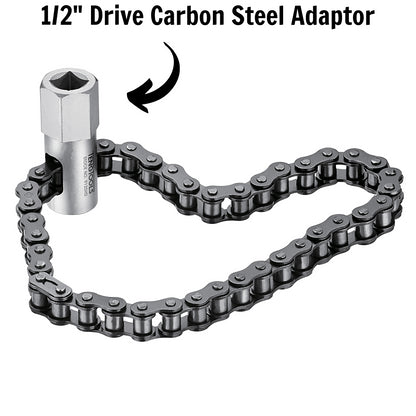 Teng Tools Outil de clé de retrait de filtre à huile robuste à entraînement de 1/2 pouce - 9120HD