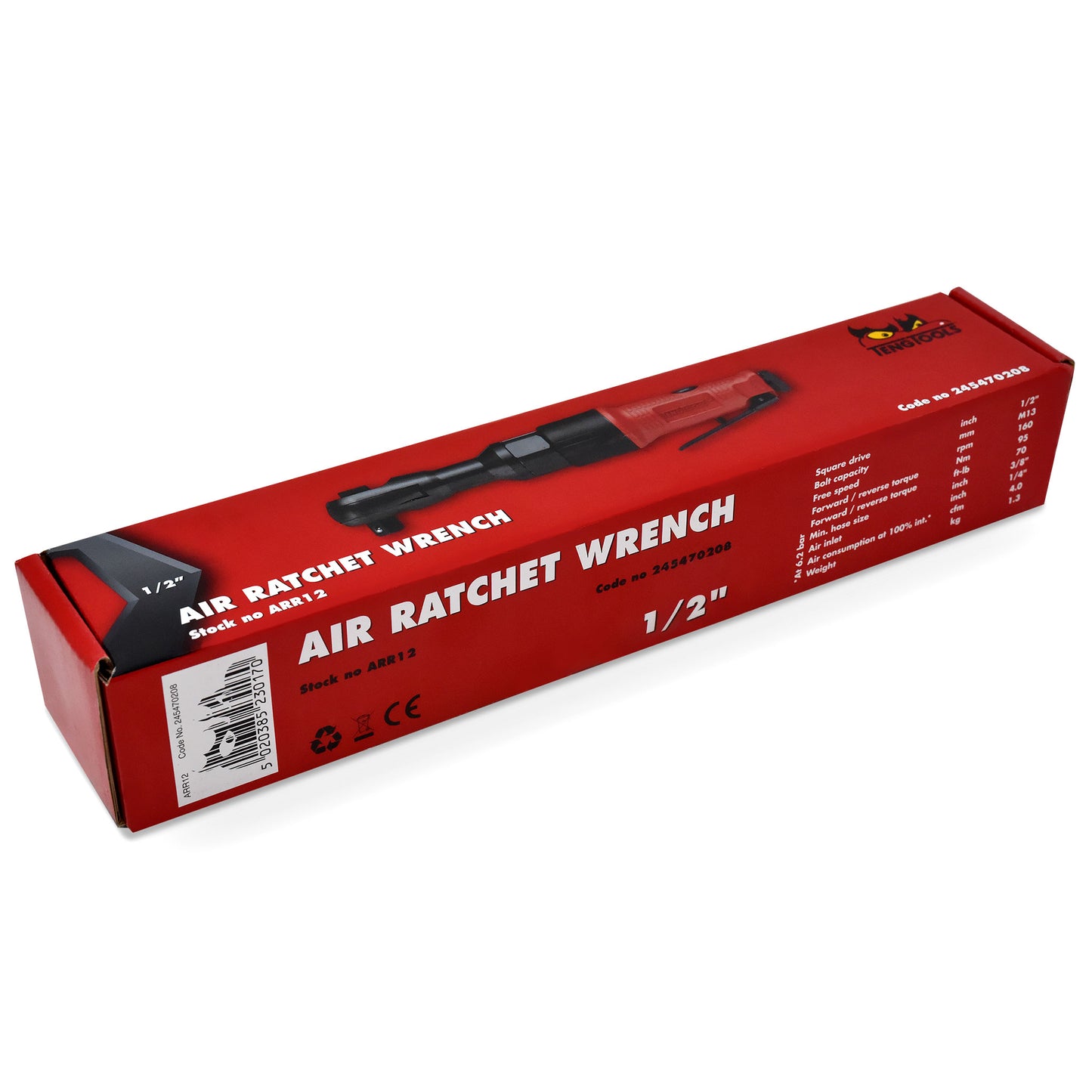 Teng Tools Clé à cliquet pneumatique avant et arrière à couple élevé à entraînement carré de 1/2 pouce - ARR12