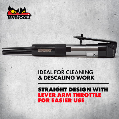 Escalador de aguja de aire neumático recto Teng Tools (para eliminar óxido, pintura y corrosión) - ARN12