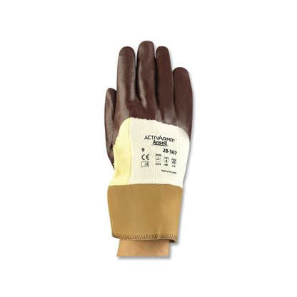 Activarmr 28-507 Coated Gloves, Nitrile Coated, Brown - 72 per CA