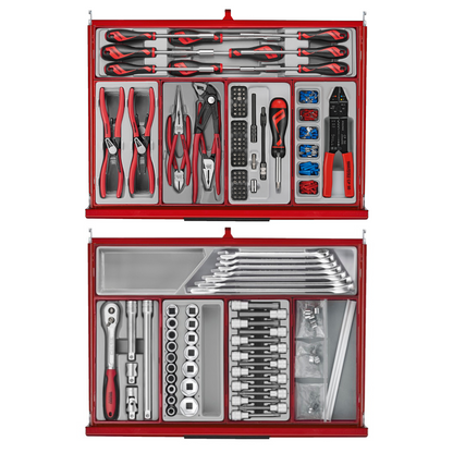 Teng Tools 516 Piece PRO35 26 Inch Wide Red Mixed Mechanics General Hand Tool Kit - TKW26R516T