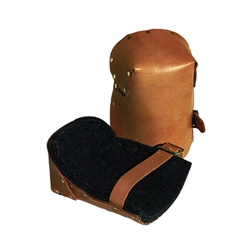 Alta Leather Pro Knee Pad, Strap/Buckle, Russet - 1 per PR - 30903