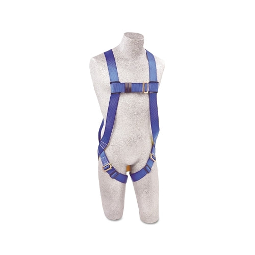 Protecta First Full Body Harnesses, Back D-Ring, Pass Thru Buckle Legs, Universal, Blue - 1 per EA - AB17510