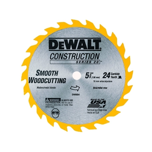 Hojas de sierra de construcción inalámbricas Dewalt, 5 3/8 pulgadas, 24 dientes, 3 por CAJA, DW9054