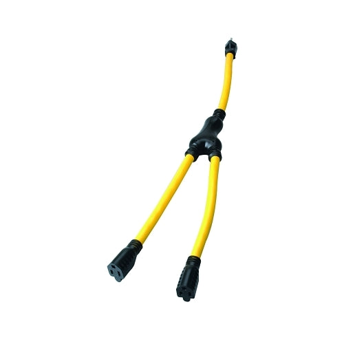 Southwire Adapters, Y-Adapter, 2 Outlets, 3 1/2 In, Yellow - 12 per CTN - 90188802