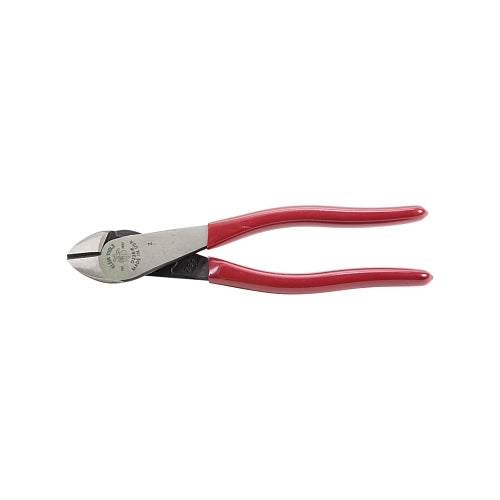 Klein Tools Diagonal-Cutting High-Leverage Pliers, 7 Inches L, Red Plastic-Dipped Handle - 1 per EA - D2287