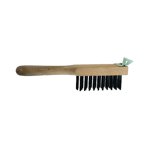 Advance Brush Straight Back Brushes, 11", 4X11 Rows, Carbon Steel Wire, Wood Handle - 12 per BOX - 85071