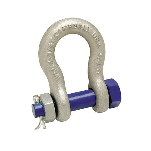 Campbell 999-G Series Anchor Shackles, 3/8 Inches Bail Size, 10 Tons, Secured Bolt & Nut - 1 per EA - 5390635