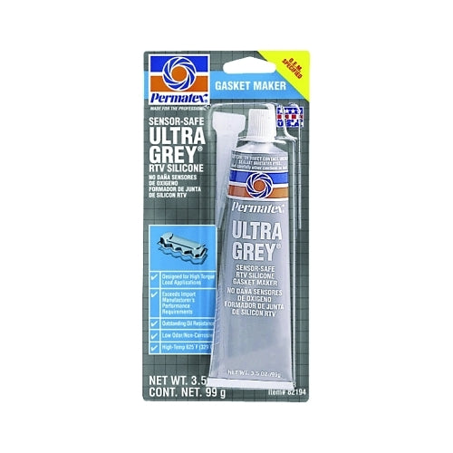 Permatex Ultra Silicone Rtv Junta Maker 3.5 Oz, Tubo, Ultra Grey® - 1 por EA - 82194