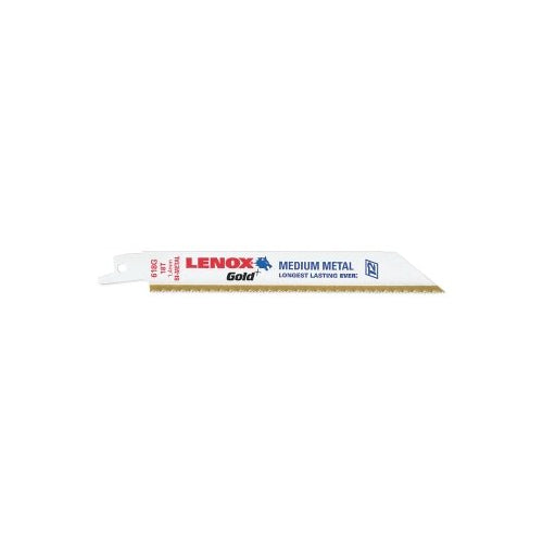 Lenox Gold® Reciprocating Saw Blade, 4 Inches L X 3/4 Inches W X 0.035 Inches Thick, 24 Tpi, Metal, 5 Ea/Pk - 5 per PK - 21071424GR