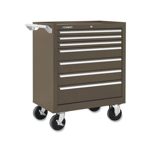 Kennedy K2000 Industrial Roller Cabinet, 29 Inches W X 20 Inches D X 35 Inches H, 7-Drawer, Ball-Bearing Slides, Brown Wrinkle - 1 per EA - 297XB