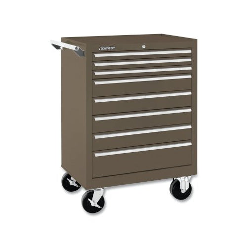 Kennedy K1800 Industrial Roller Cabinet, 27 Inches W X 18 Inches D X 35 Inches H, 8-Drawer, Ball-Bearing Slides, Brown Wrinkle - 1 per EA - 378XB