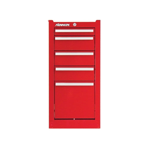 Kennedy Hang-On Cabinet, 13-5/8 Inches W X 20 Inches D X 29 Inches H, 5 Drawers, Smooth Red, With Slides - 1 per EA - 205XR
