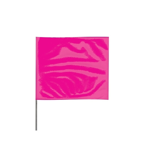 Presco Stake Flags, 4 Inches X 5 In, 30 Inches Height, Pink Glo - 1000 per BOX - 4530PG