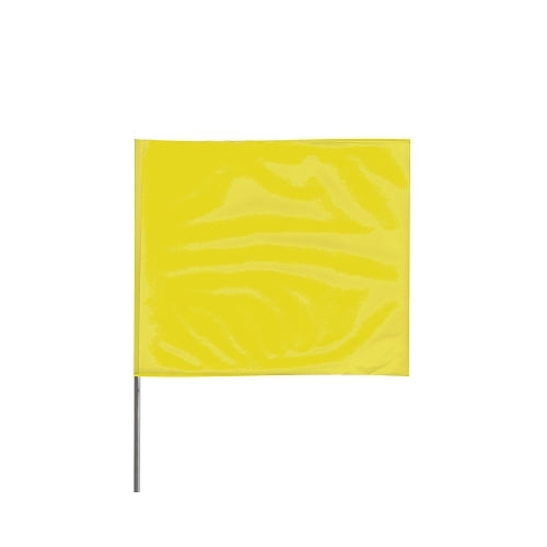 Presco Stake Flags, 4 Inches X 5 In, 36 Inches Height, Yellow - 100 per BDL - 4536Y