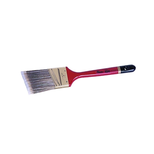 Weiler Angle Sash Brush, 7/16 pouces d'épaisseur, 1/2 pouces de large, porcelaine noire, manche en mousse - 12 par boîte - 40041