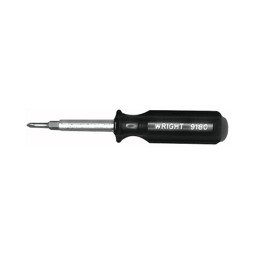 Wright Tool Four-Way Screwdrivers, #1; #2, 3/16 In; 5/16 Inches Tip Width, 7 1/2 Inches Length - 1 per EA - 9180