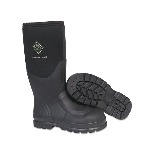 Muck Boots Chore Met Guard Boots, Size 7, 16 Inches H, Rubber, Black - 1 per PR - CHSMETABLK070
