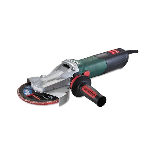 Metabo Quick Flat Head Angle Grinder, 6Inches Dia, 13.5 A, 9600 Rpm, Lock-On Slide - 1 per EA - 613083420