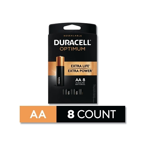 Duracell Optimum Alkaline Battery, Aa, 8/Pk - 192 per CA - DUROPT1500B8PRT