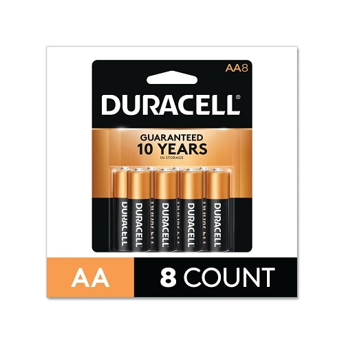 Duracell Coppertop Alkaline Battery, 1.5V, Aa, 8/Pk - 8 per CD - DURMN1500B8Z