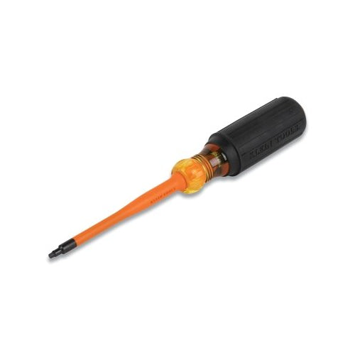Klein Tools Slim-Tip Insulated Screwdriver, 1000 V, #1 Square, 4 Inches L - 6 per BX - 6984INS
