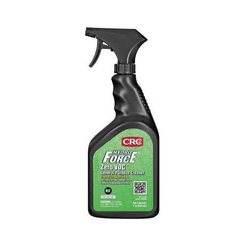 Crc Hydroforce® Zero Voc General Purpose Cleaner, 32 Oz, Spray Bottle, Mild Detergent Scent - 12 per CA - 14446