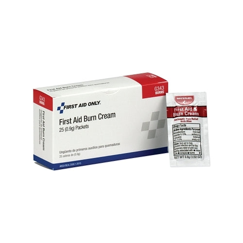 First Aid Only First Aid/Burn Cream Packet, 0.9 G, 25 Per Box - 1 per BX - G343