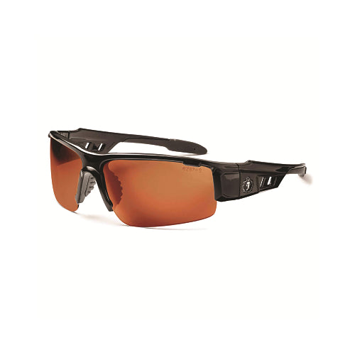 Ergodyne Skullerz® Dagr Safety Glasses/Sunglasses, Polycarbonate Copper Lens, Scratch/Uv Resistant, Black Nylon Frame - 12 per DZ - 52020