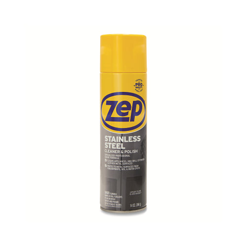 Zep Professional Stainless Steel Cleaner, 14 Oz, Aerosol Can, Citrus - 12 per CA - ZUSSTL14