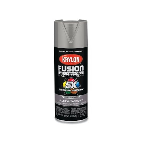 Krylon Fusion All-In-One? Paints + Primers, 12 Oz, Aerosol Can, Gloss Vintage Gray - 6 per CA - K02726007