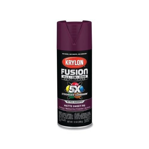 Krylon Fusion All-In-One? Paints + Primers, 12 Oz, Aerosol Can, Matte Sweet Fig - 6 per CA - K02798007
