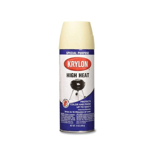 Krylon High Heat Paint, 12 Oz, Aerosol Can, Beige - 6 per CA - K01408777