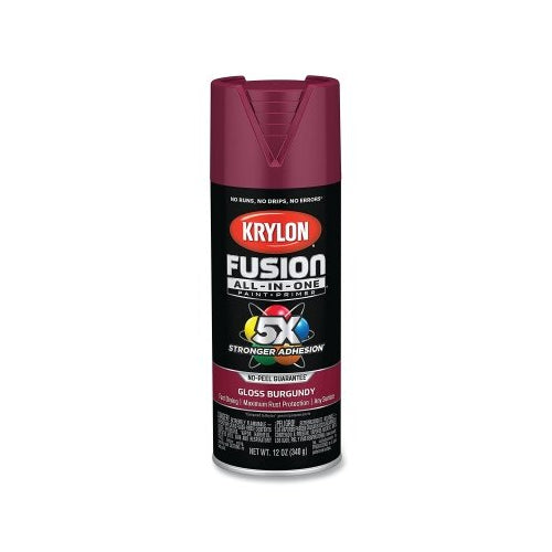 Krylon Fusion All-In-One? Paints + Primers, 12 Oz, Aerosol Can, Gloss Burgundy - 6 per CA - K02704007