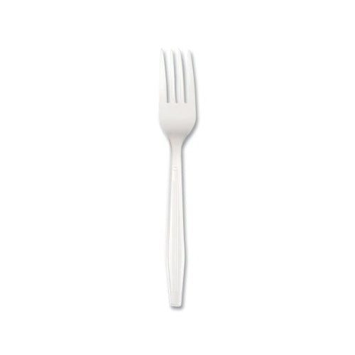 Boardwalk Heavyweight Polystyrene Cutlery, Fork, White - 1 per CT - BW ...