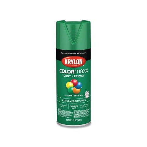 Krylon Colormaxx? Paint + Primer Spray Paint, 12 Oz, Emerald Green, Gloss - 6 per CA - K05517007