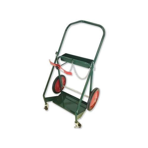 Anthony 3N1 Dual Cylinder Cart, Medium, 28 Inches Od W X 46 Inches H, 14 Inches Dia Solid Rubber Bb Wheels, 3 Inches Dia Rubber/Swivel Casters - 1 per EA - 8143N1