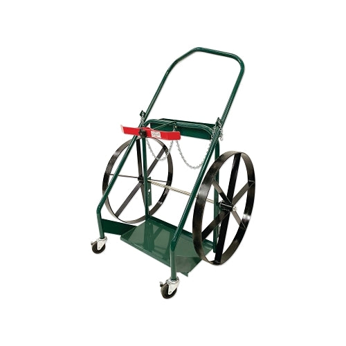 Anthony 3N1 Dual Cylinder Cart, Medium, 30 Inches Od W X 46 Inches H, 24 Inches Dia Steel Bb Wheels, 3 Inches Dia Rubber/Swivel Casters - 1 per EA - 8243N1